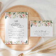 Pink and White Flowers Birthday Collection