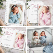 Sweet Newborn Birth Announcements