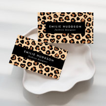 Brown Cheetah Business Cards Collection