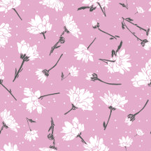 Pink Floral Pattern Design - Elegant Flower Art