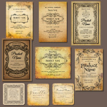 Antique Style Apothecary Labels
