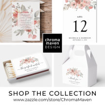 WEDDING   Blush Pink Floral Watercolor