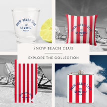 Snow Beach Club Red Cabana Stripe