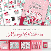 Meowy Christmas Cards and Paper Goods