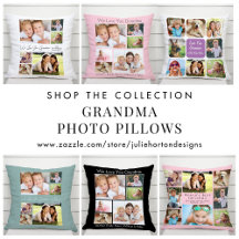 Grandma Personalized Photo Throw Pillows
