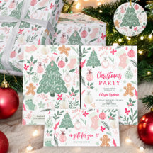 Whimsical Pastel Christmas Illustration 