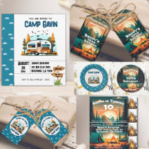 Boys Mountain Camping Adventure Birthday Party