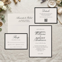 Black and Ivory Old Money Wedding Suite