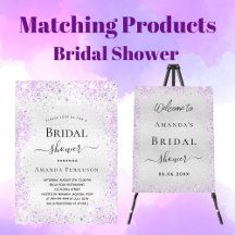 Bridal Shower - silver and purple, violet