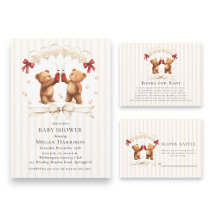 Ready to pop teddy baby shower collection