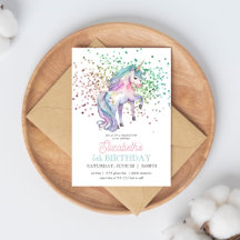 Girly Rainbow Magical Unicorn Birthday Collection