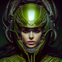 Cartes Postales Fille Futurisme