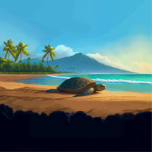Laniakea Beach Haleiwa Oahu Hawaii Turtle