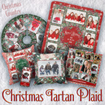Red, Green and White Christmas Tartan Plaid
