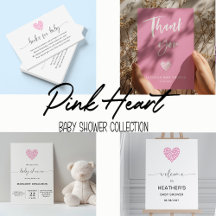 PINK HEART GIRL BABY SHOWER COLLECTION