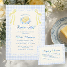 Butter Half Blue Yellow Bridal Shower