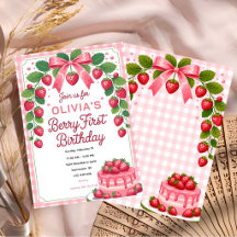 A Berry Special 1st Birthday Celebration Invite