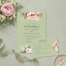 Elegant Sage Green Peony Wedding Collection