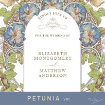 Eternal Petunia - Art Nouveau Wedding Stationery