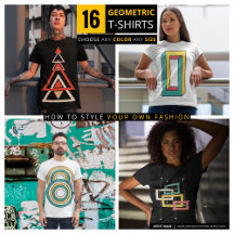 Vintage Retro Theme Geometric Shape Tops & T-Shirt