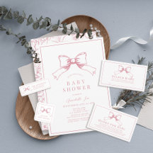 Elegant Bow/Ribbon Baby Shower Collection