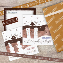 Chocolate Brown Company Holiday Cards w/Logo