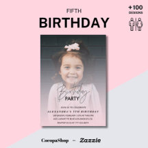 🎉 5th Birthday Invitation – Girl & Boy 🎂✨