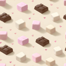 Personalized Cute Pastel Chocolate and Marshmallow