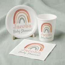 Neutral Rainbow Baby Shower Collection