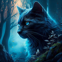 Cartes Postales Chat Bleu