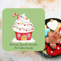 "Baking Spirits Bright" Christmas Stickers & Tags