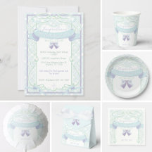 Blue Art Nouveau Magical Girl Birthday Party