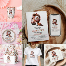 Horse Caricatures 1st Birthday Party Collection