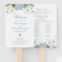 Dusty Blue Hydrangea Monogram Wedding Reception 