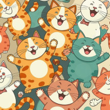 Happy Cats Birthdays Pattern 