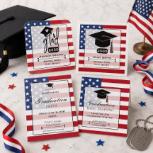 Patriotic US Flag Graduation