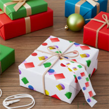 Bright Shape and Color Gift Wrapping Supplies