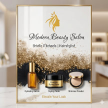 Gold and black Hairstylist Salon
