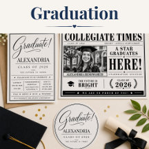 Newspaper Graduation Party Collection 