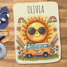 Groovy Retro Smiling Baby Sun