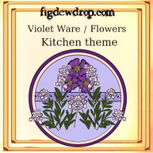 Kitchen Violet ware flowers