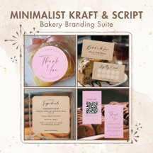 Minimalist Elegant Script Bakery Branding Suite