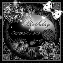 Ceramic lace / Black Party & Birthday