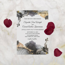 Watercolor Vanessa Black, White and Gold Suite