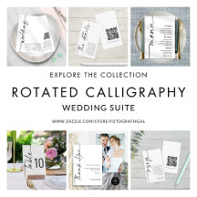 Elegant Calligraphy Wedding invitation Suite