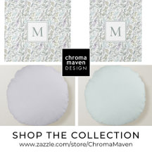 Elegant Green Blue Botanical Watercolor Bedding