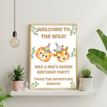 Twins Safari Birthday Party Collection 