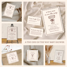 A Tini One Is on the Way Chic Playful Baby Shower