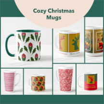 Christmas Coffee Mugs, Tea and Latte Cups