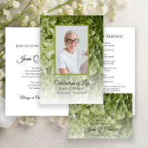 Green Hydrangea Floral Funeral Memorial